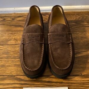 Aime Leon Dore Brown Suede Penny Loafers